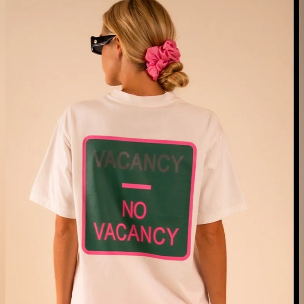 Care Tucker care casual Beverly Hills no vacancy graphic tee. NWOT.